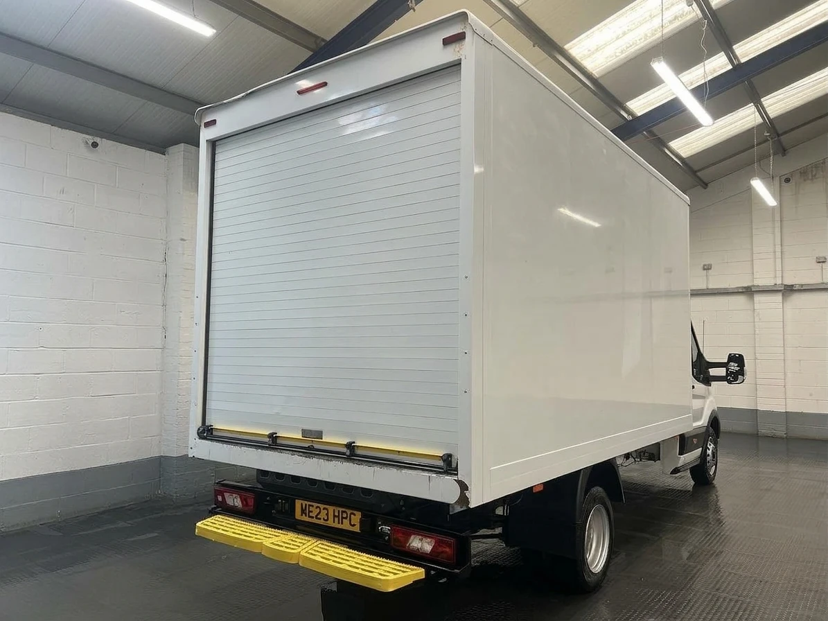 2023 Ford Transit Luton Box Van — rear three-quarter view