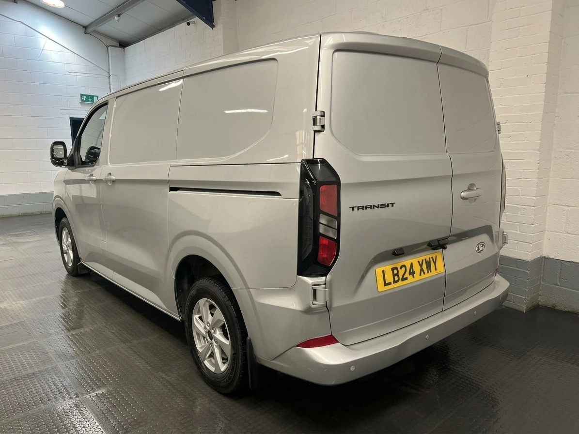 2024 Ford Transit Custom Panel Van — rear three-quarter view