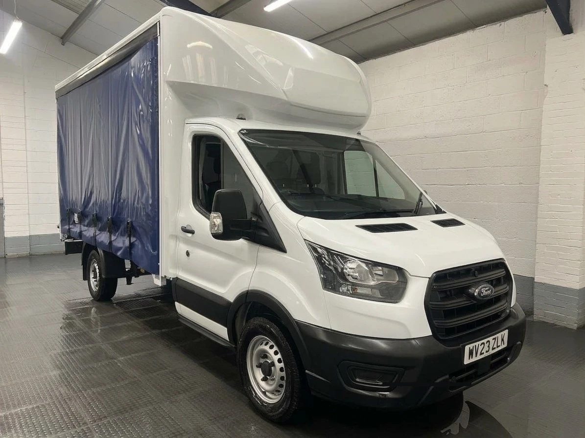 2023 Ford Transit CurtainSider Van — front three-quarter view