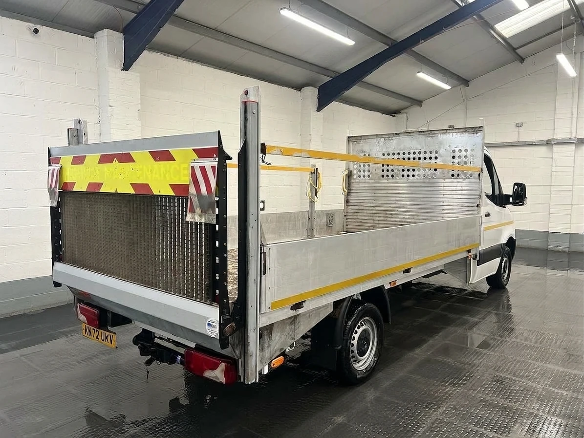 2023 Mercedes-Benz Sprinter Dropside Van — rear three-quarter view