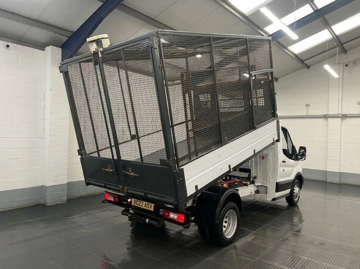 2022 Ford Transit Tipper Van — rear three-quarter view