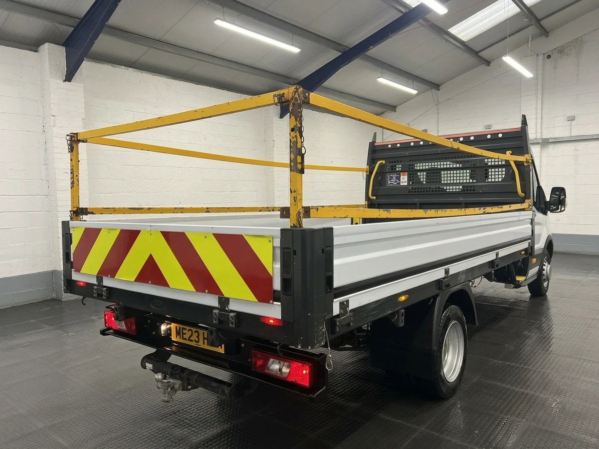 2023 Ford Transit Dropside Van — rear three-quarter view