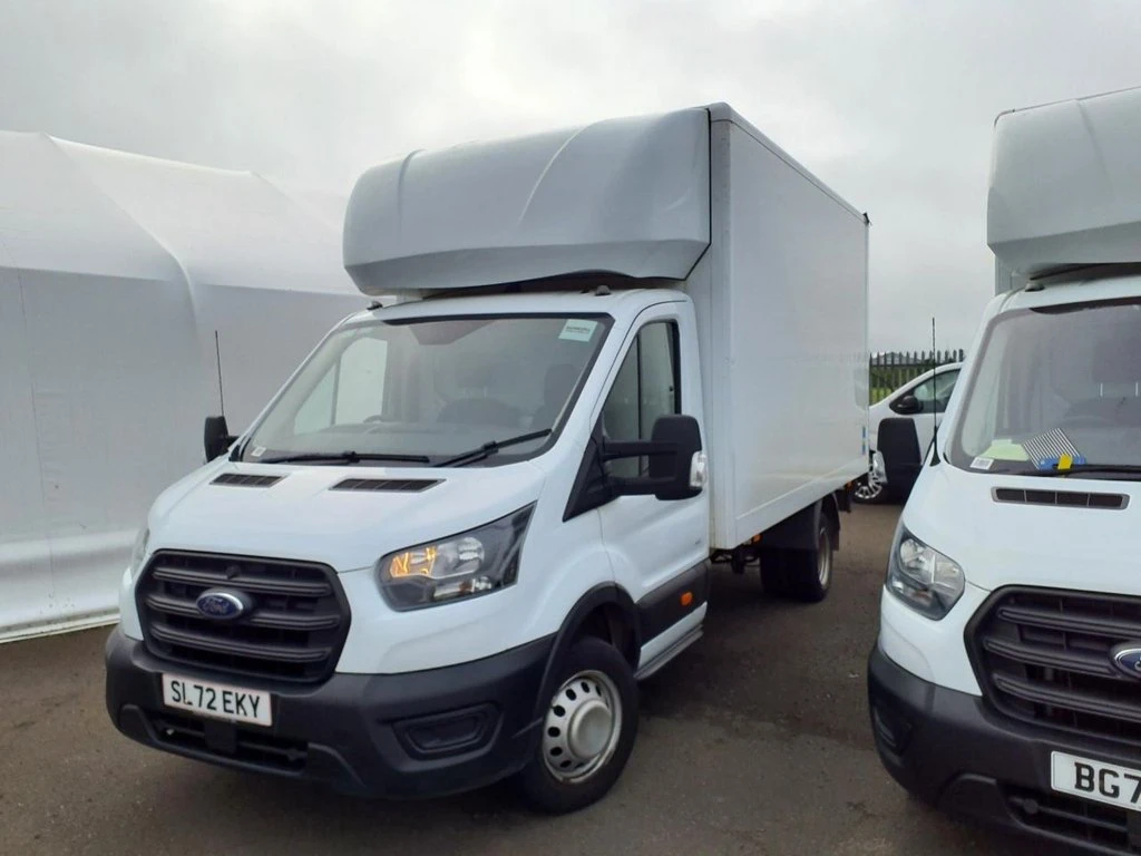 2022 Ford Transit Luton Box Van — front three-quarter view
