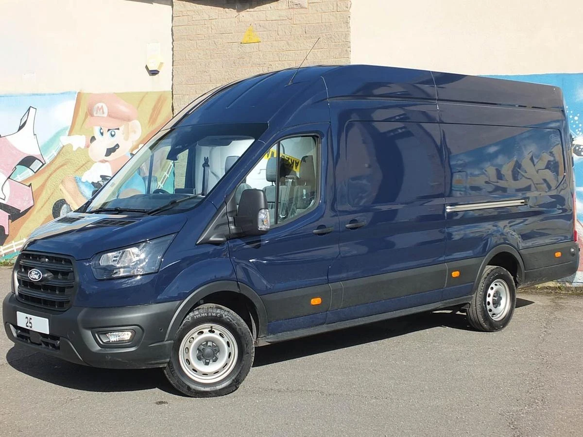 2025 Ford Transit High Roof Panel Van — front three-quarter view