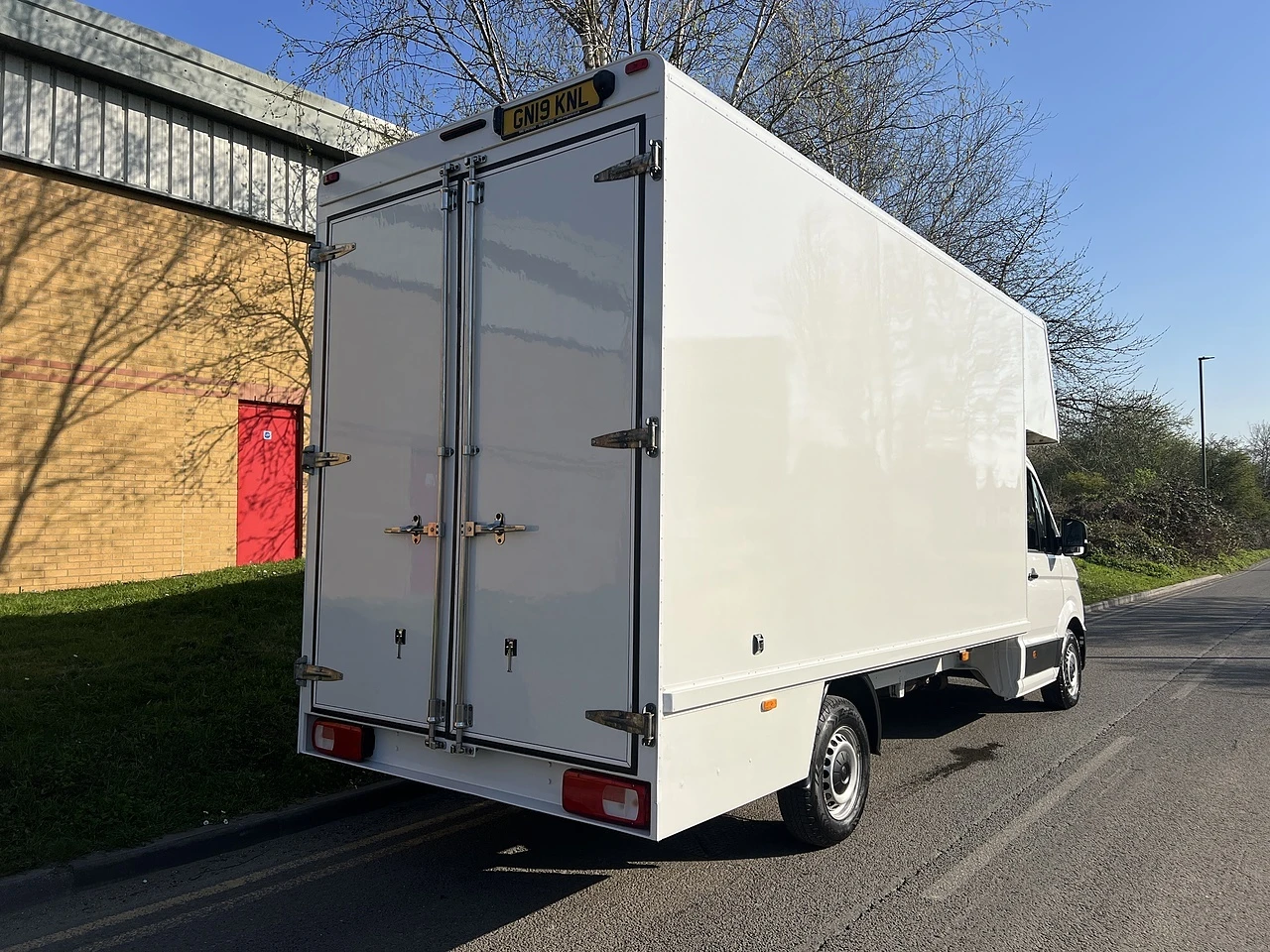 2019 Volkswagen Crafter Luton Low Loader Van — rear three-quarter view