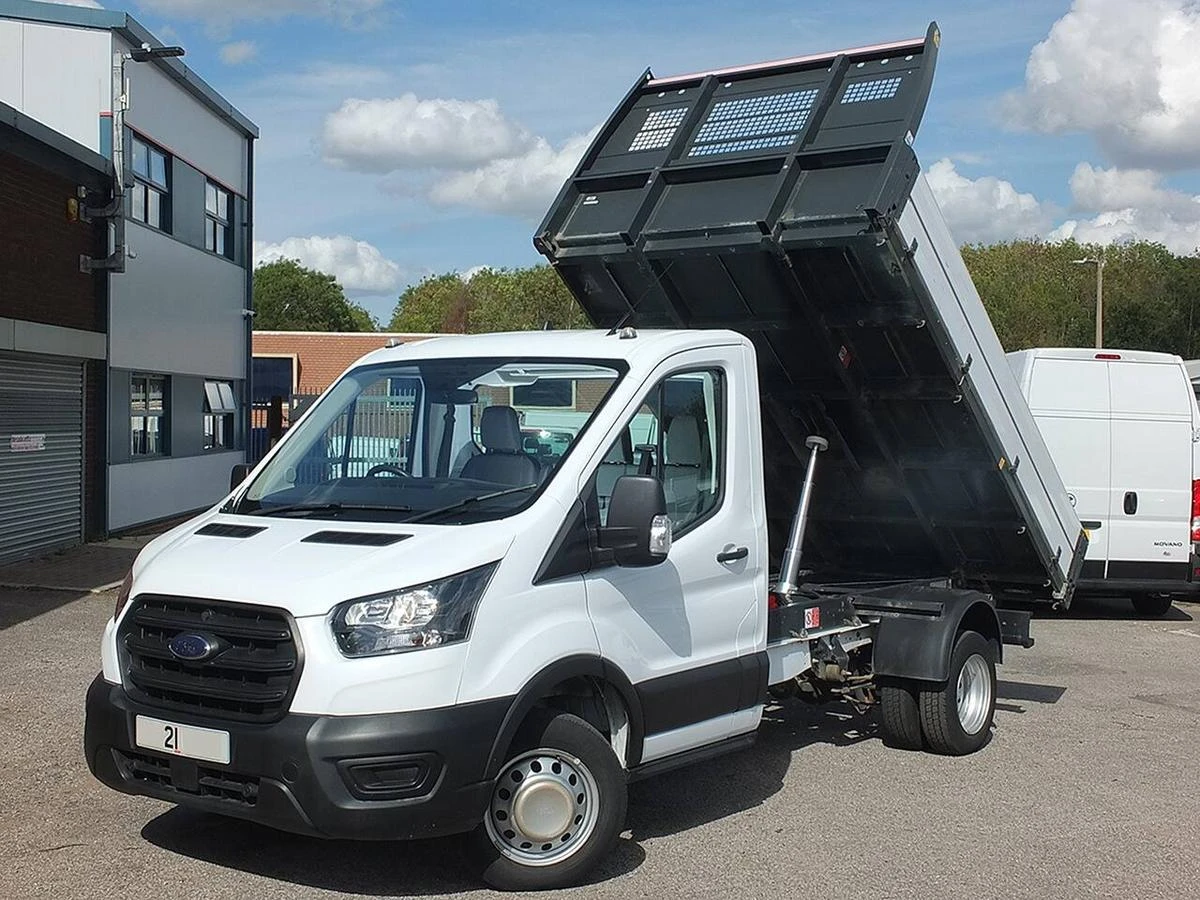 2021 Ford Transit Tipper Van — front three-quarter view
