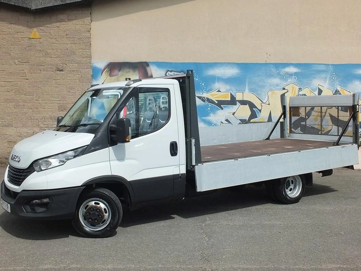 2021 Iveco Daily Dropside Van — front three-quarter view