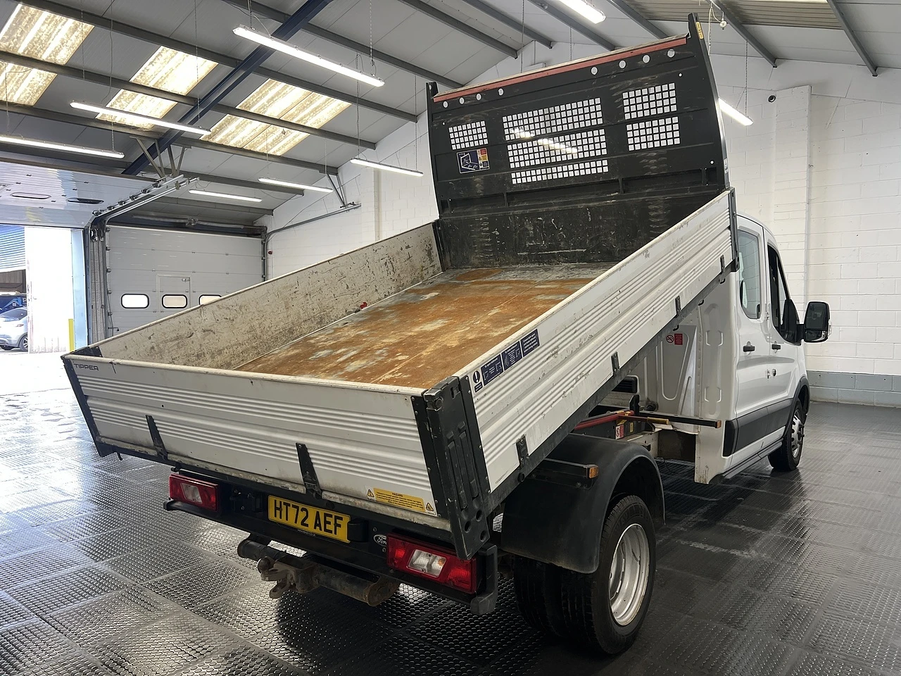 2022 Ford Transit Double Cab Tipper Van — rear three-quarter view