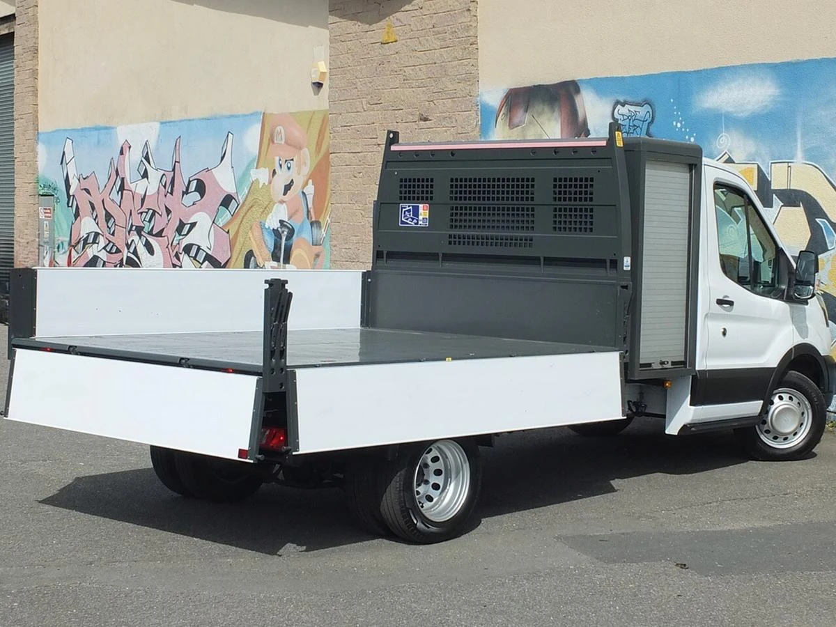 2022 Ford Transit Tipper Van — rear three-quarter view