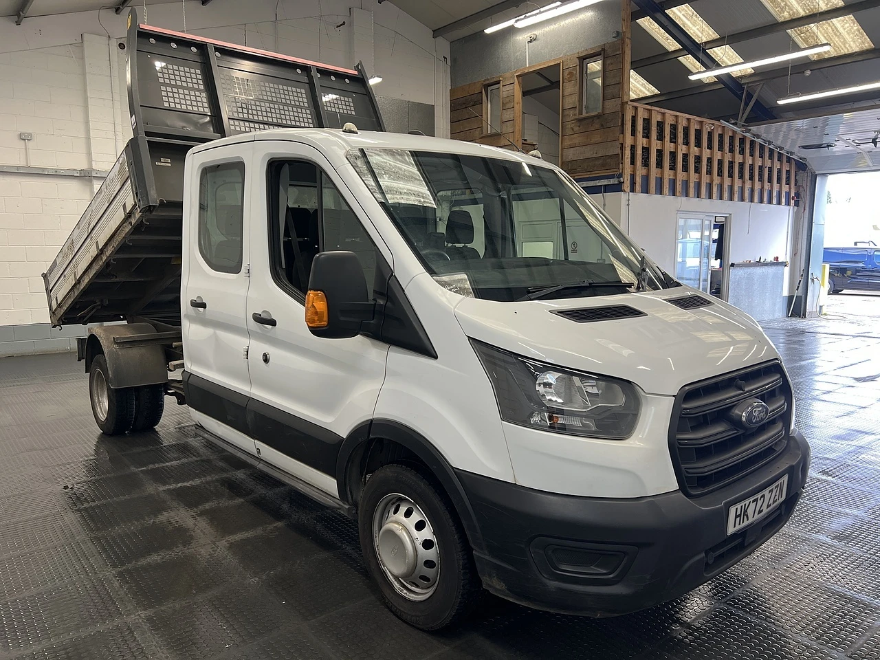 2023 Ford Transit Double Cab Tipper Van — front three-quarter view