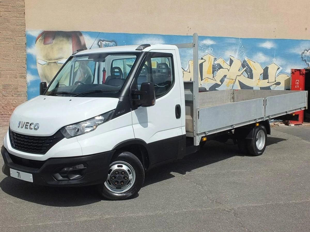 2021 Iveco Daily Dropside Van — front three-quarter view