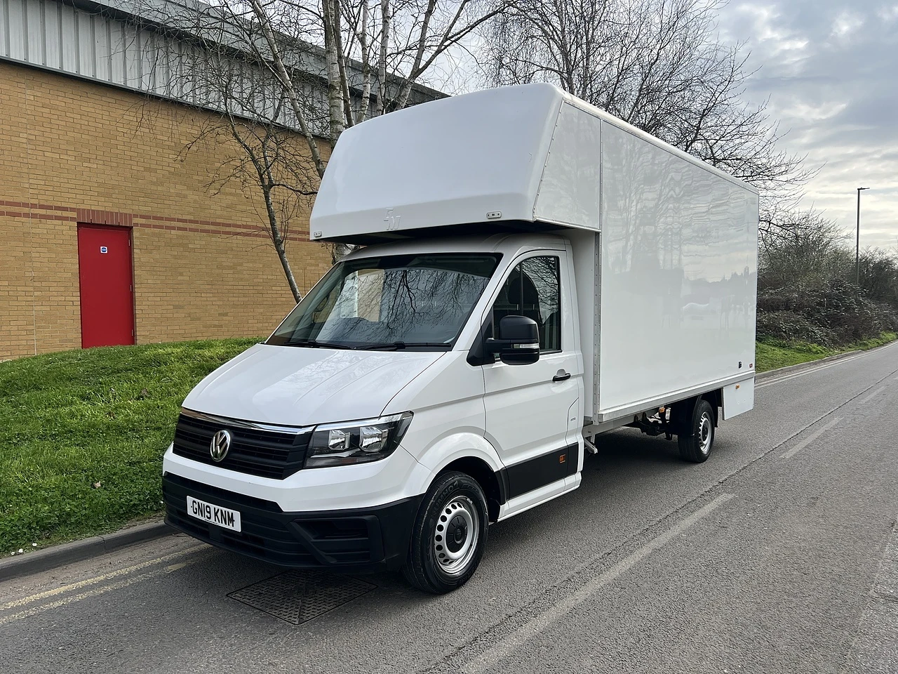 2019 Volkswagen Crafter Luton Low Loader Van — front three-quarter view