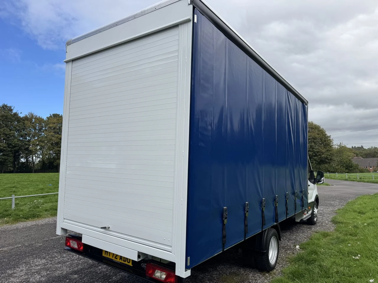 2022 Ford Transit CurtainSider Van — rear three-quarter view