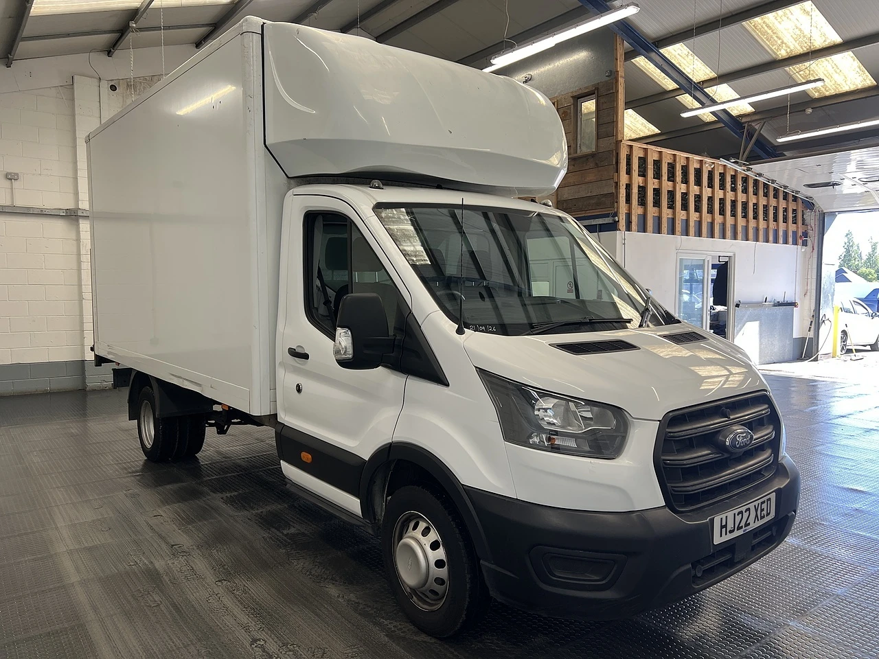 2022 Ford Transit Luton Box Van — front three-quarter view