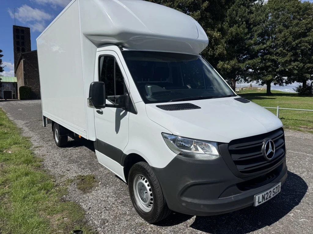 2022 Mercedes-Benz Sprinter Luton Box Van — front three-quarter view
