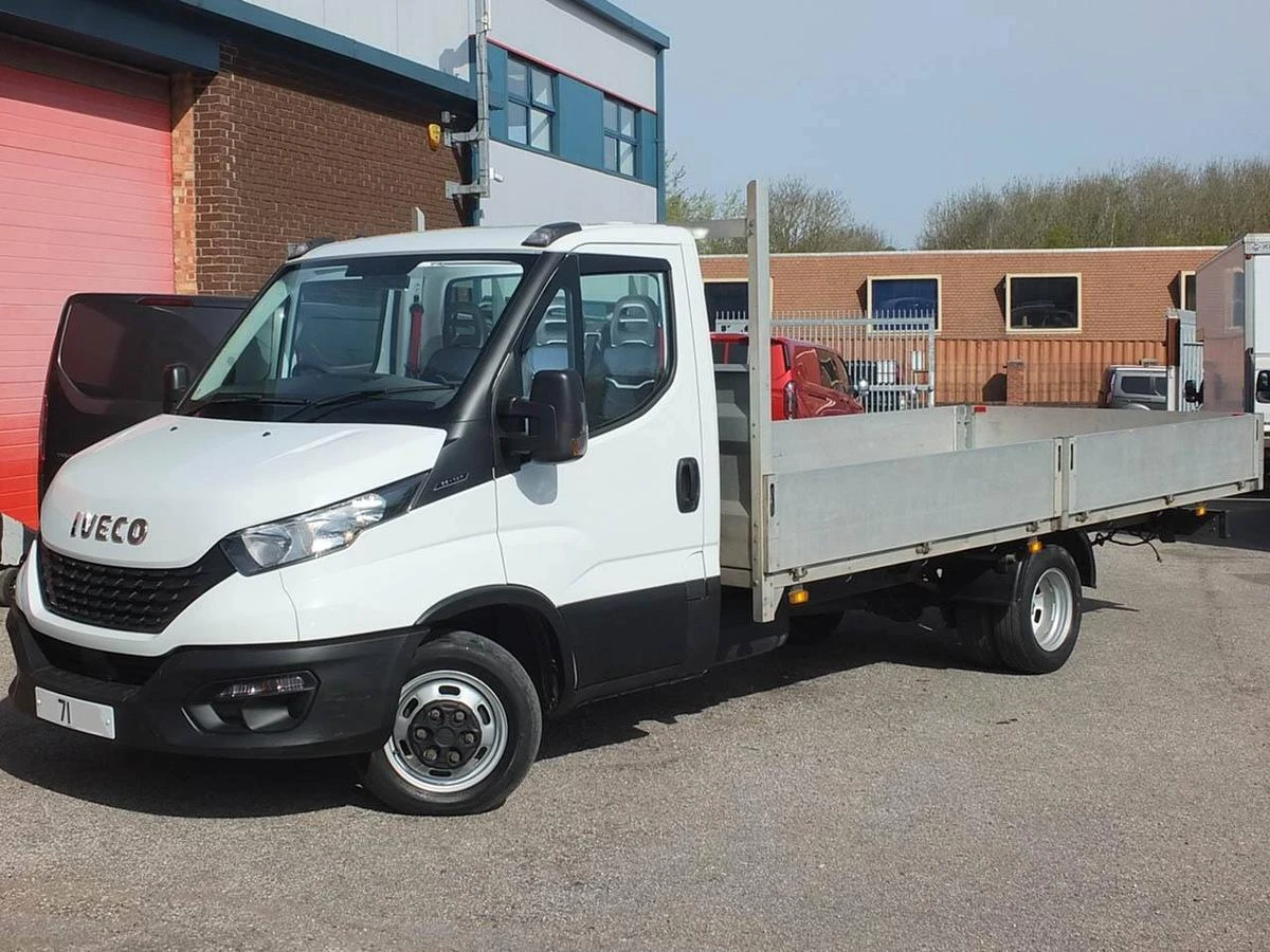 2021 Iveco Daily Dropside Van — front three-quarter view