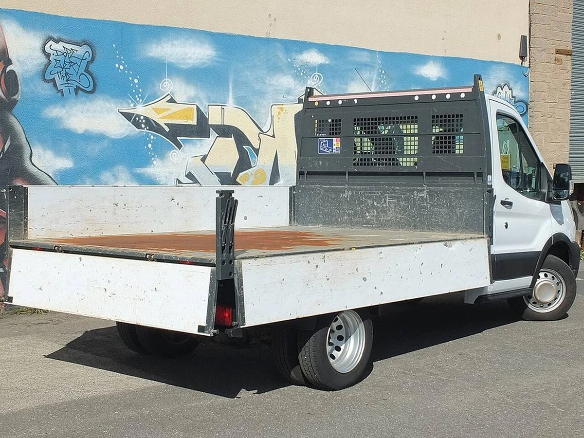 2021 Ford Transit Tipper Van — rear three-quarter view