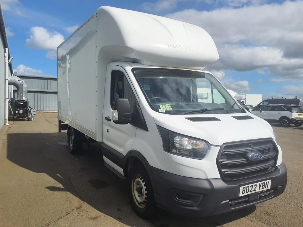 2022 Ford Transit Luton Box Van — front three-quarter view