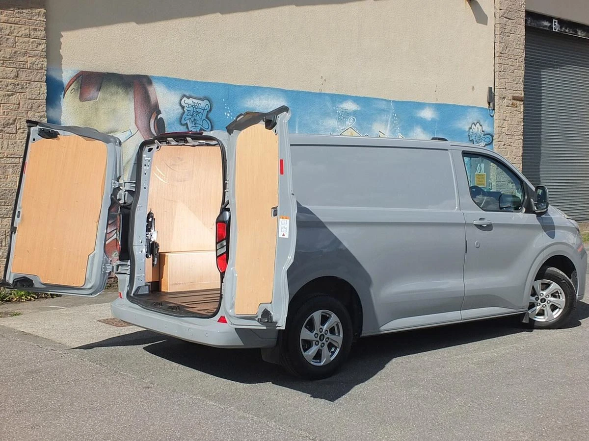 2024 Ford Transit Custom Panel Van — rear three-quarter view