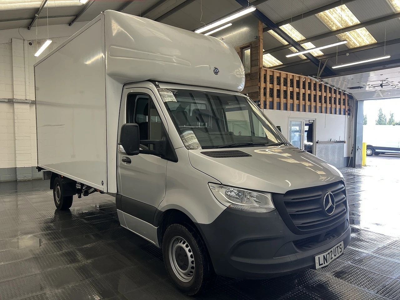 2022 Mercedes-Benz Sprinter Luton Box Van — front three-quarter view