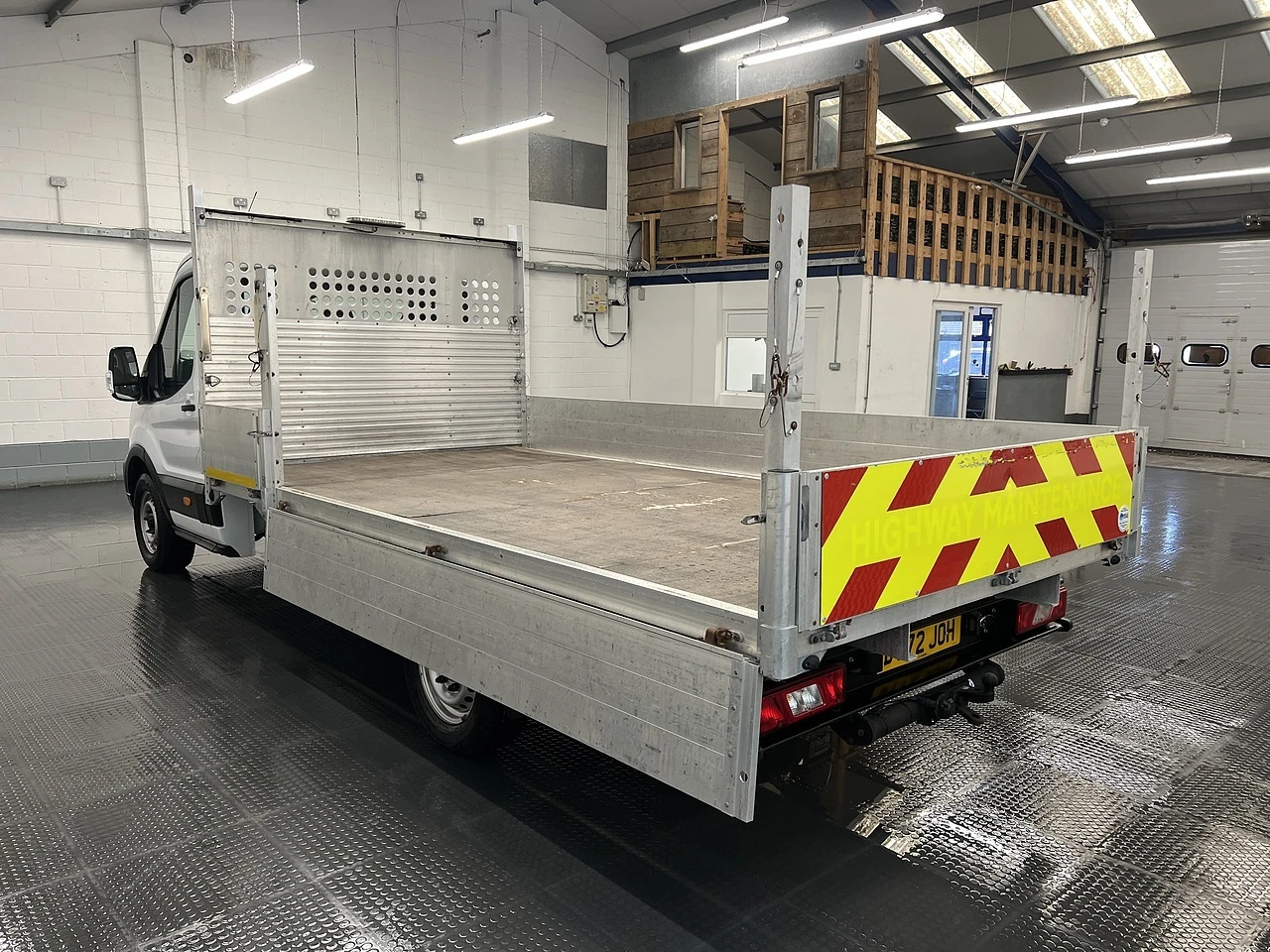 2022 Ford Transit Dropside Van — rear three-quarter view