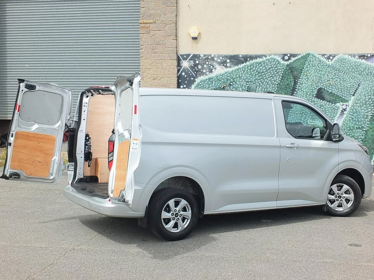 2024 Ford Transit Custom Panel Van — rear three-quarter view