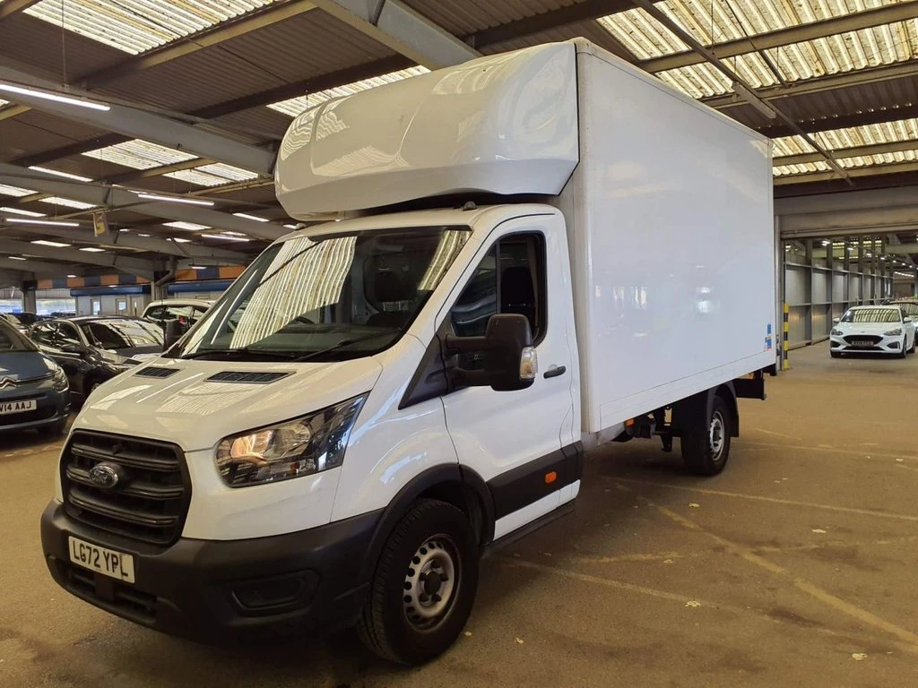 2022 Ford Transit Luton Box Van — front three-quarter view