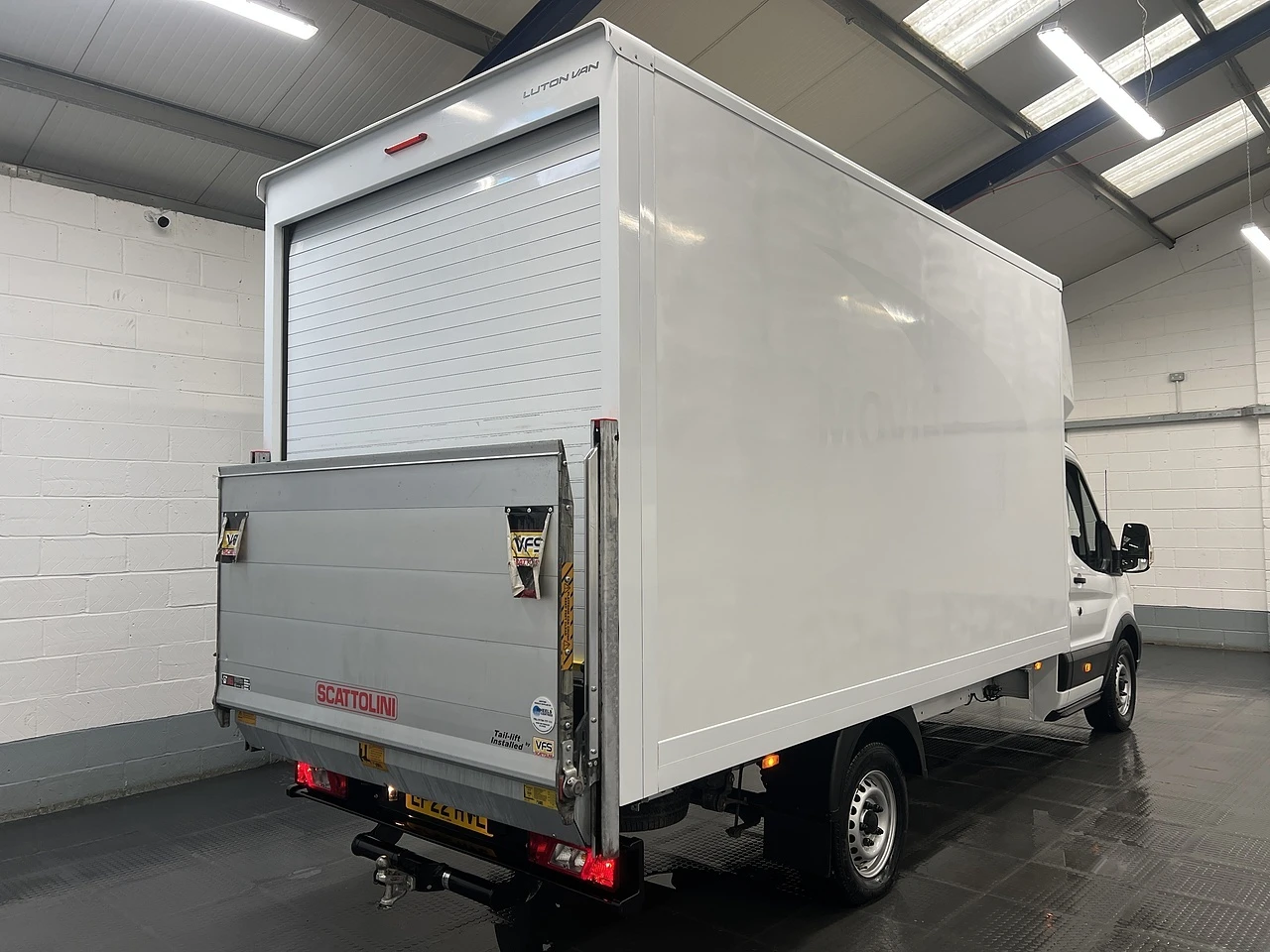 2022 Ford Transit Luton Box Van — rear three-quarter view