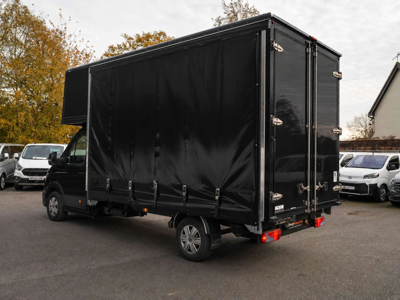2022 MAN TGE CurtainSider Van — rear three-quarter view