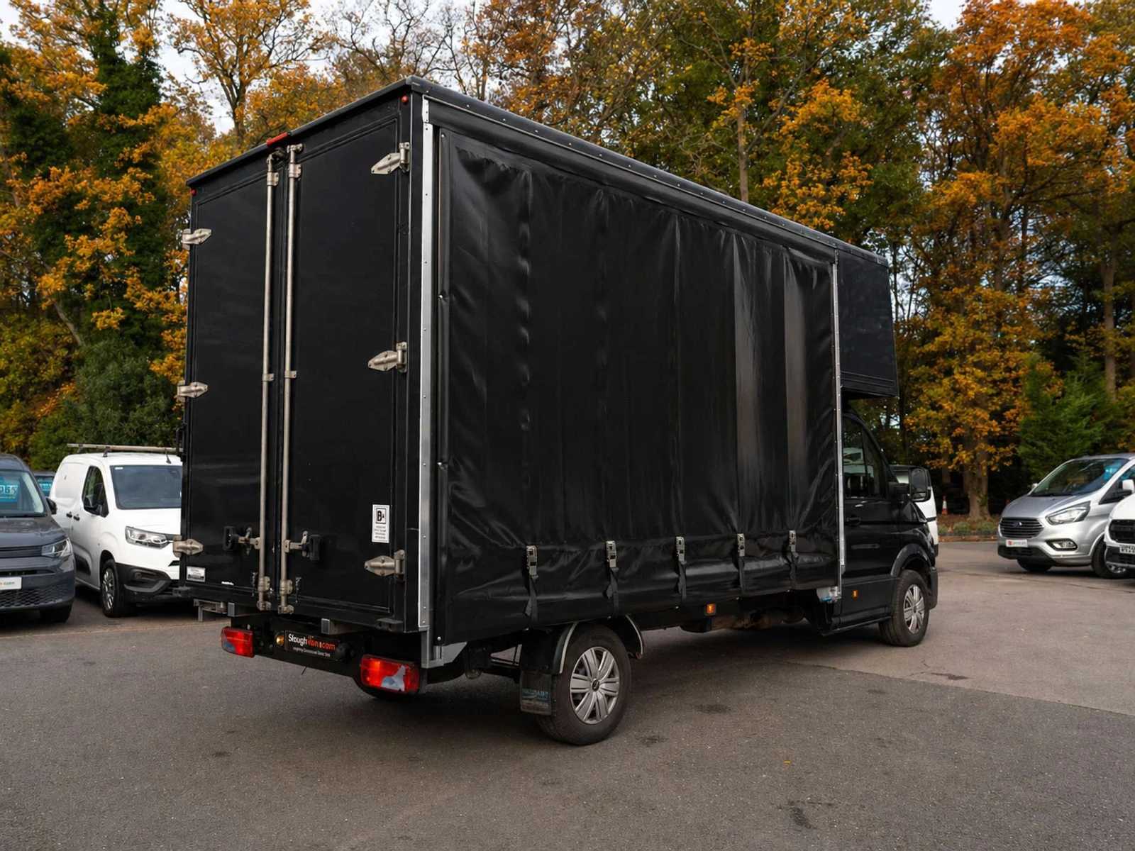 2022 MAN TGE CurtainSider Van — rear three-quarter view