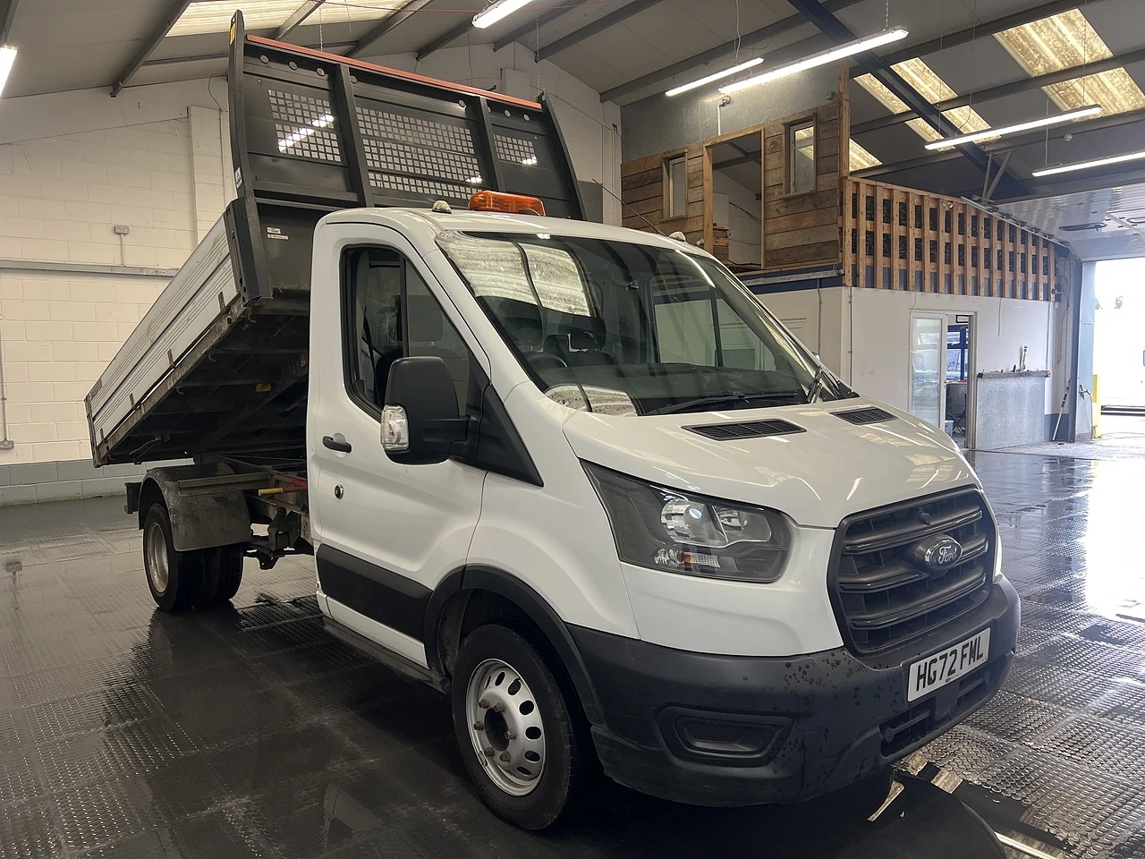 2022 Ford Transit Tipper Van — front three-quarter view