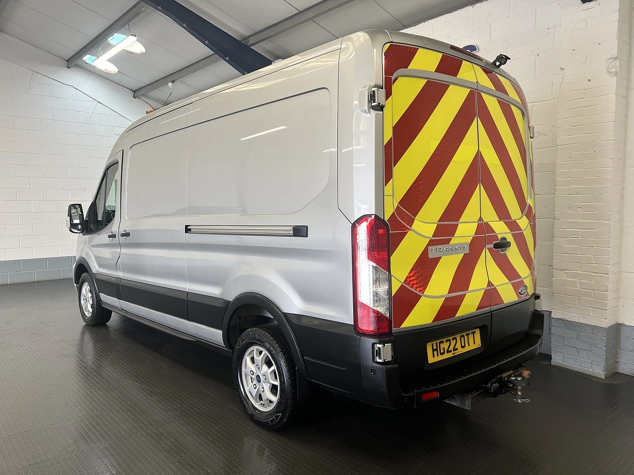 2022 Ford Transit Panel Van — rear three-quarter view