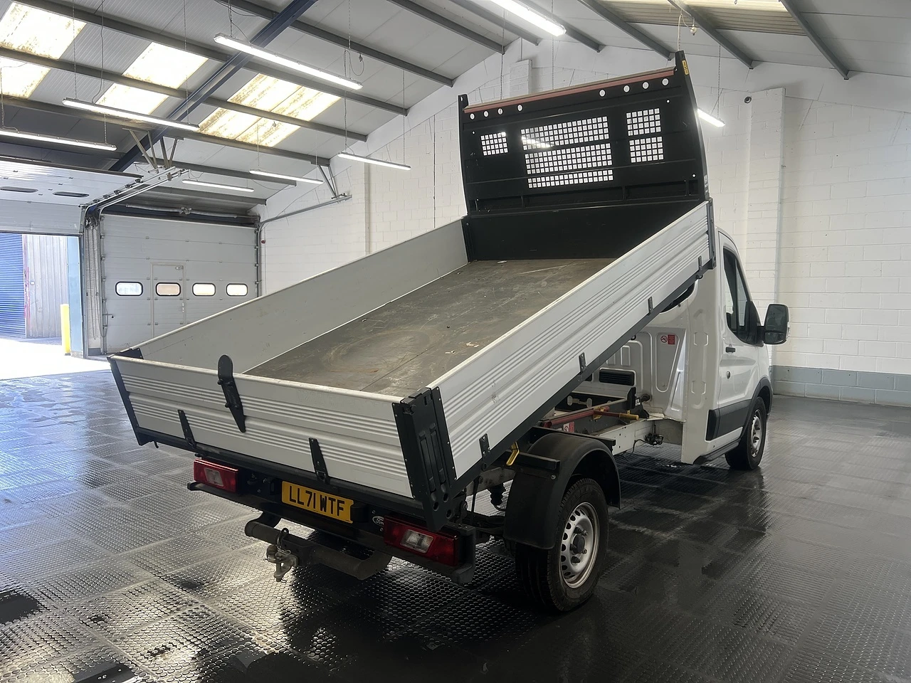 2021 Ford Transit Tipper Van — rear three-quarter view