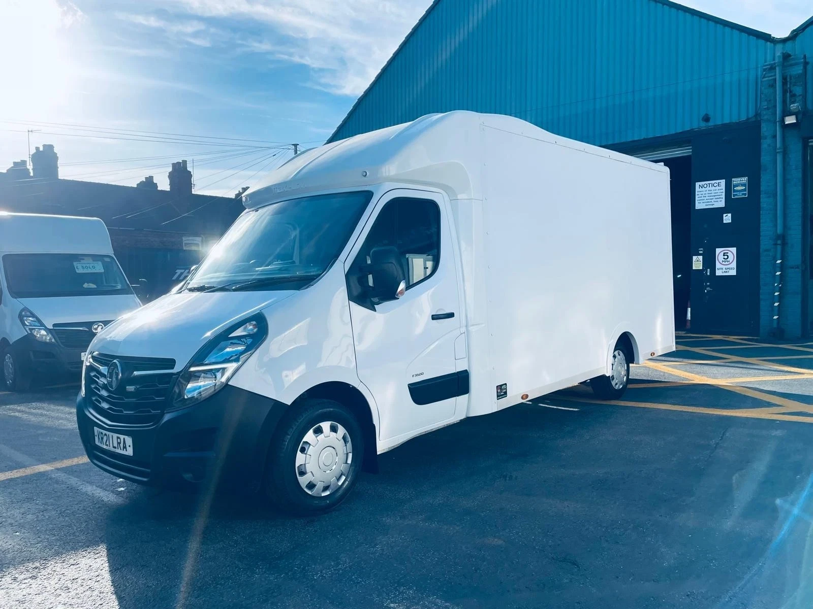 2021 Vauxhall Movano Luton Low Loader Van — front three-quarter view
