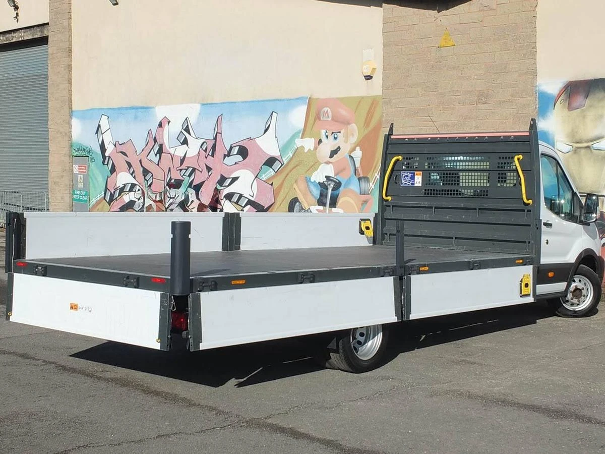 2021 Ford Transit Dropside Van — rear three-quarter view