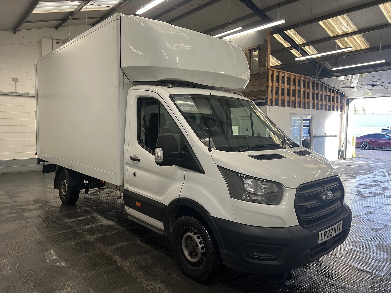 2022 Ford Transit Luton Box Van — front three-quarter view