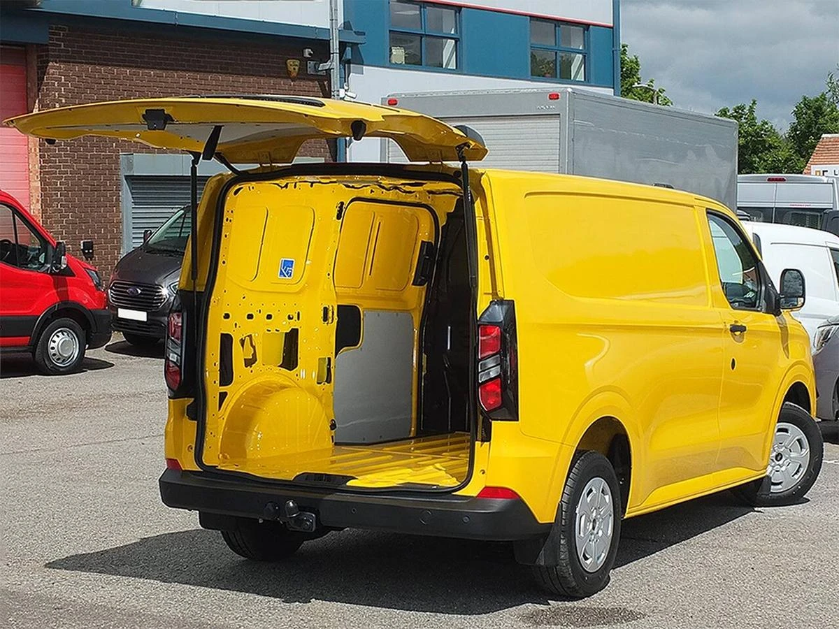 2025 Ford Transit Custom Panel Van — rear three-quarter view