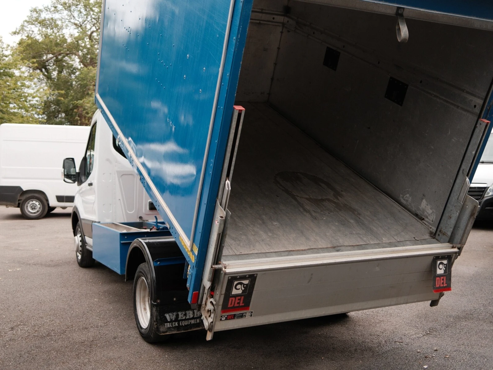 2022 Ford Transit Tipper Van — rear three-quarter view
