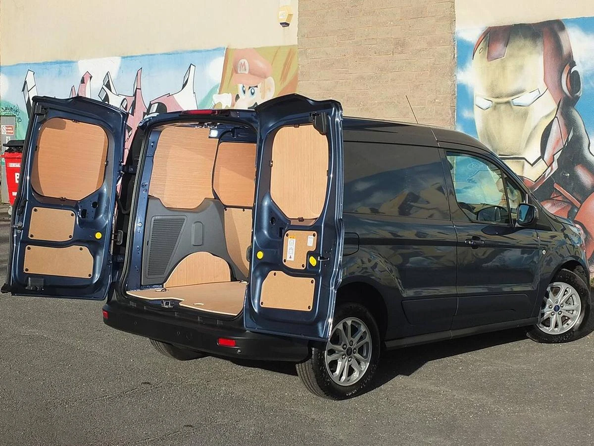 2024 Ford Transit Connect Panel Van — rear three-quarter view