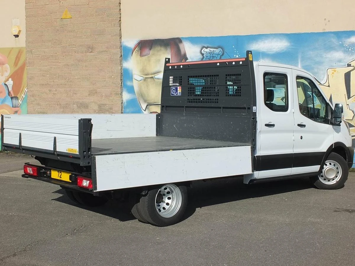 2022 Ford Transit Double Cab Tipper Van — rear three-quarter view