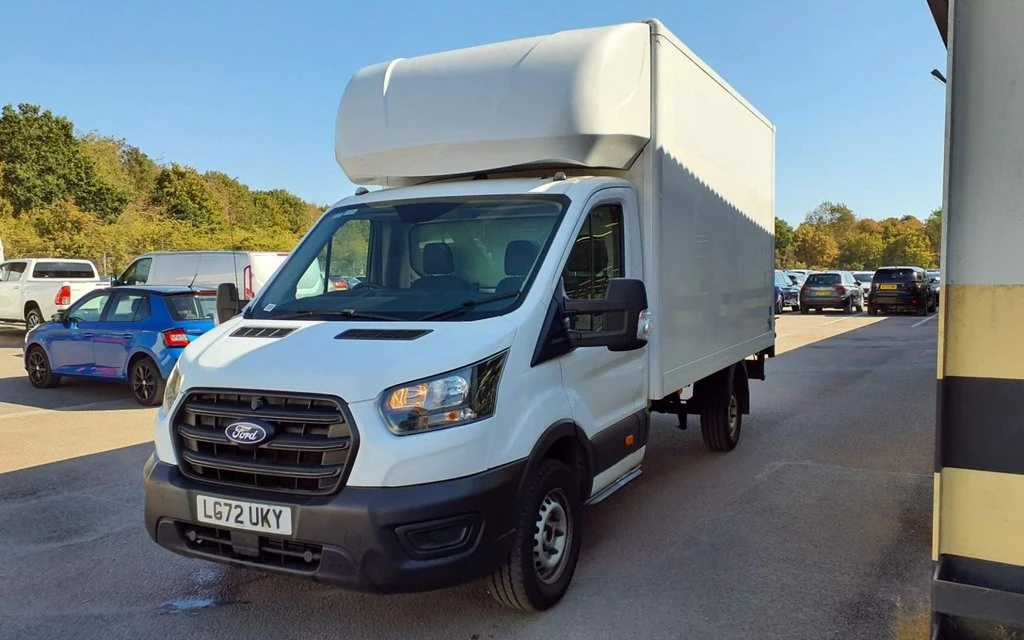 2022 Ford Transit Luton Box Van — front three-quarter view