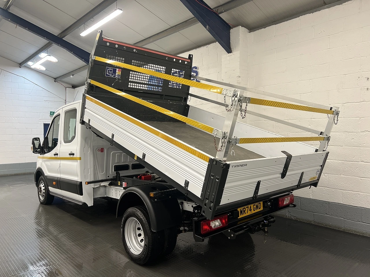 2024 Ford Transit Double Cab Tipper Van — rear three-quarter view