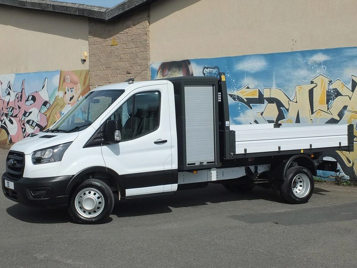 2022 Ford Transit Tipper Van — front three-quarter view