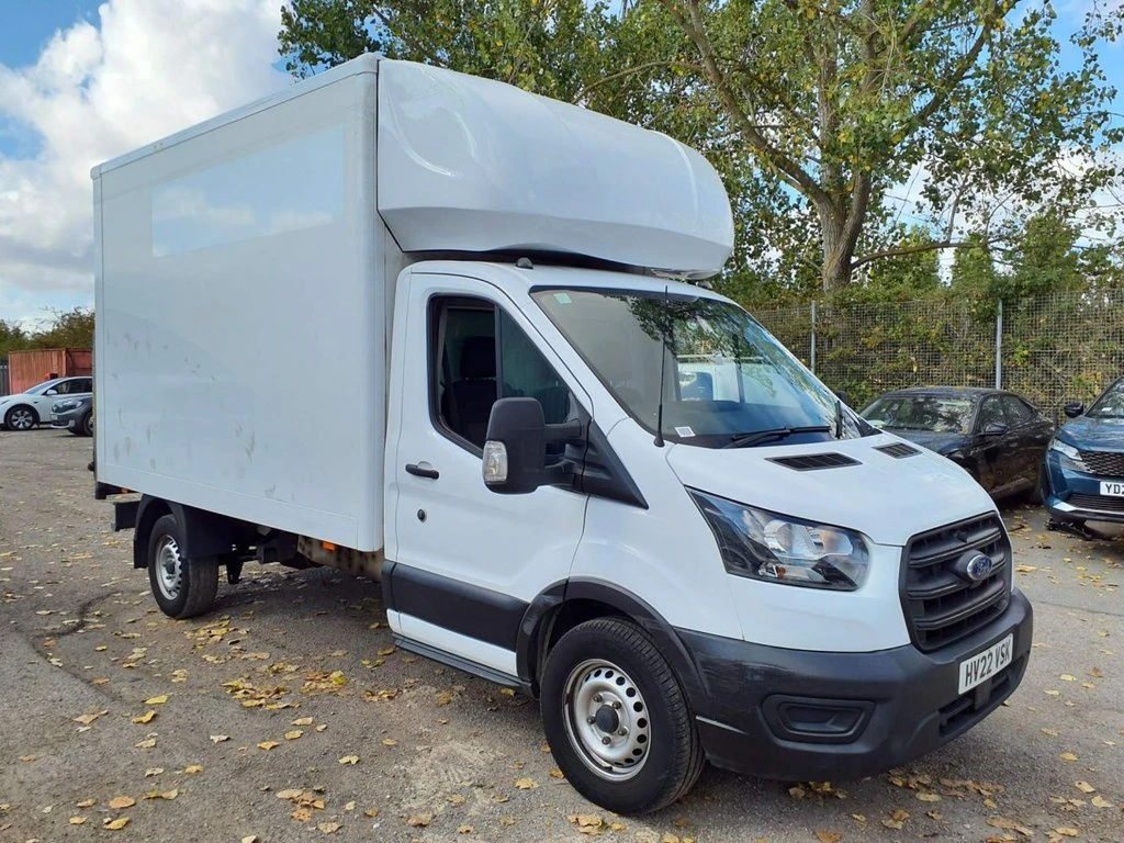 2022 Ford Transit Luton Box Van — front three-quarter view