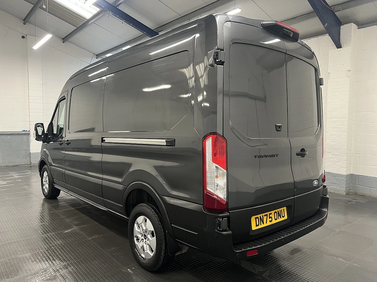 2025 Ford Transit Panel Van — rear three-quarter view