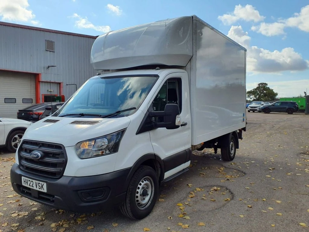 2022 Ford Transit Luton Box Van — front three-quarter view