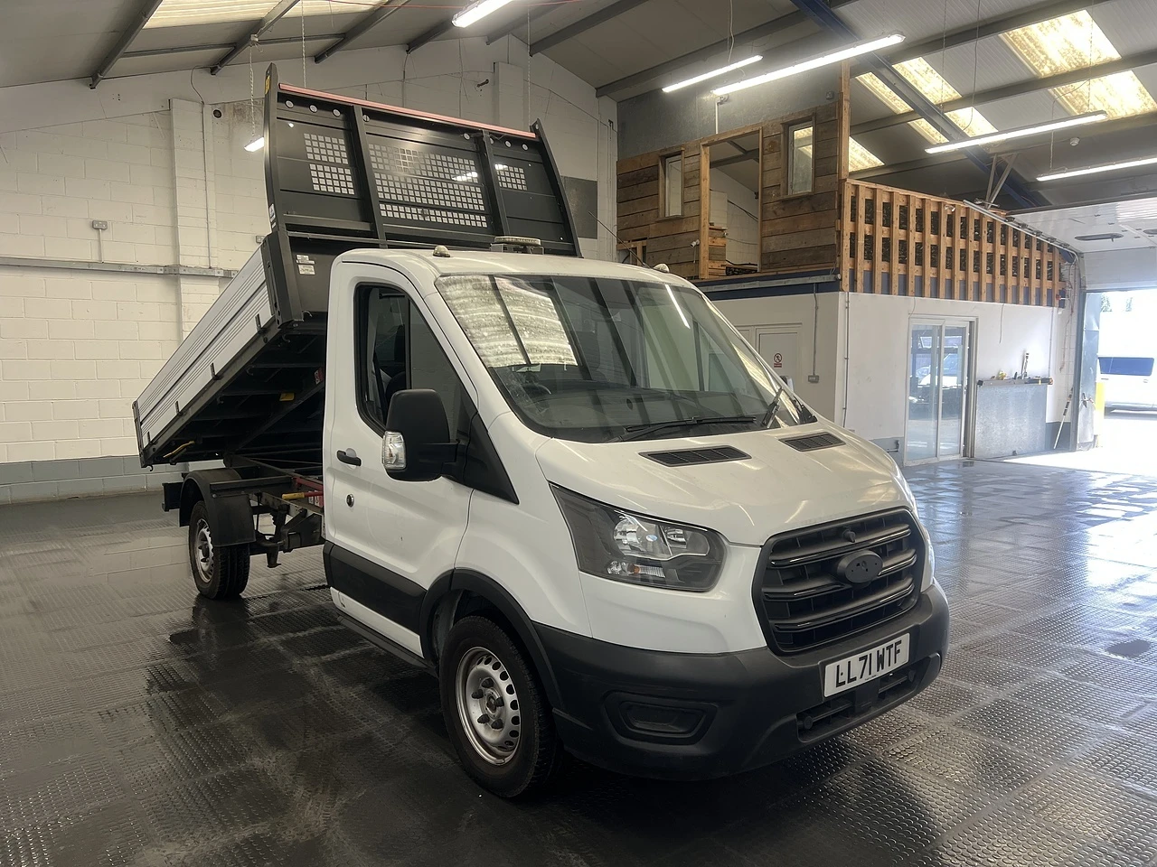 2021 Ford Transit Tipper Van — front three-quarter view