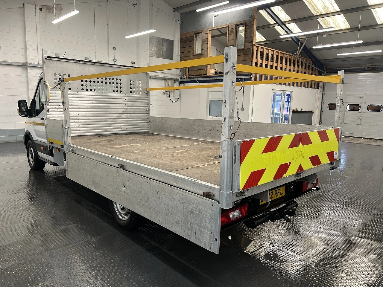 2022 Ford Transit Dropside Van — rear three-quarter view