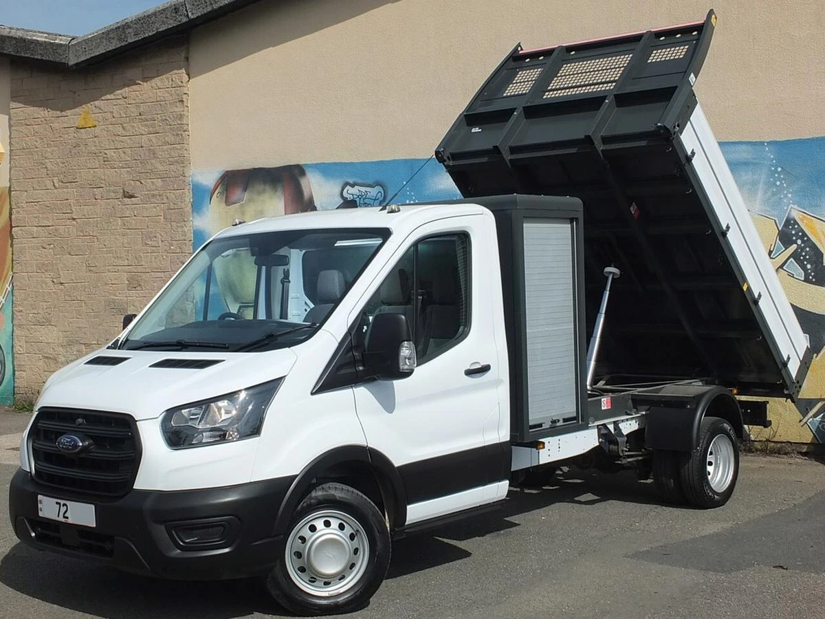 2022 Ford Transit Tipper Van — front three-quarter view