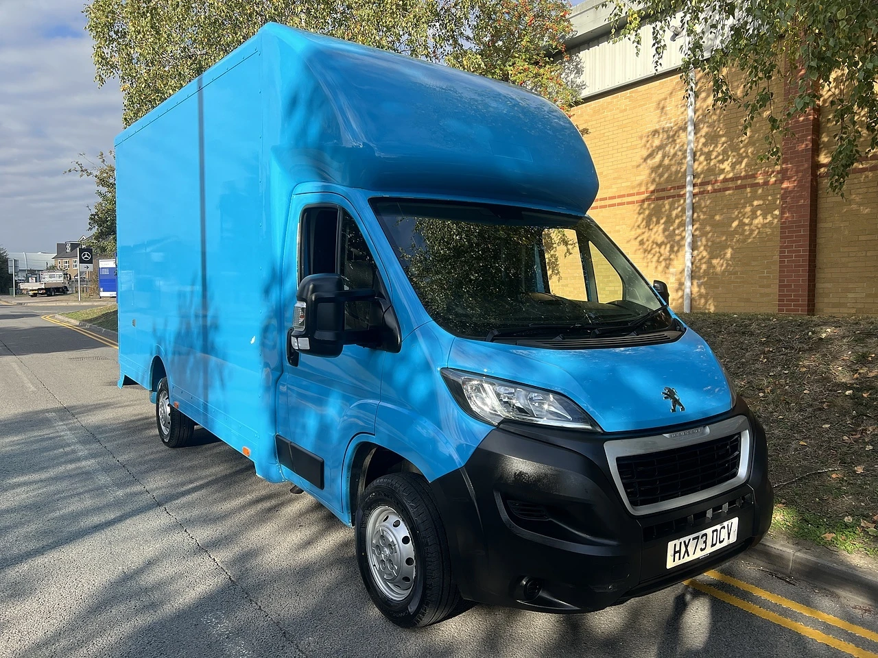 2023 Peugeot Boxer Luton Low Loader Van — front three-quarter view